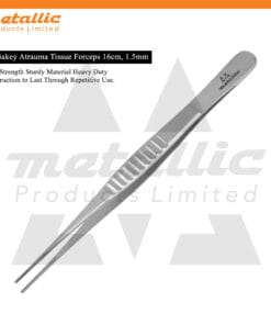 Debakey vascular tissue forceps, 16cm, atraumatic serrated jaws