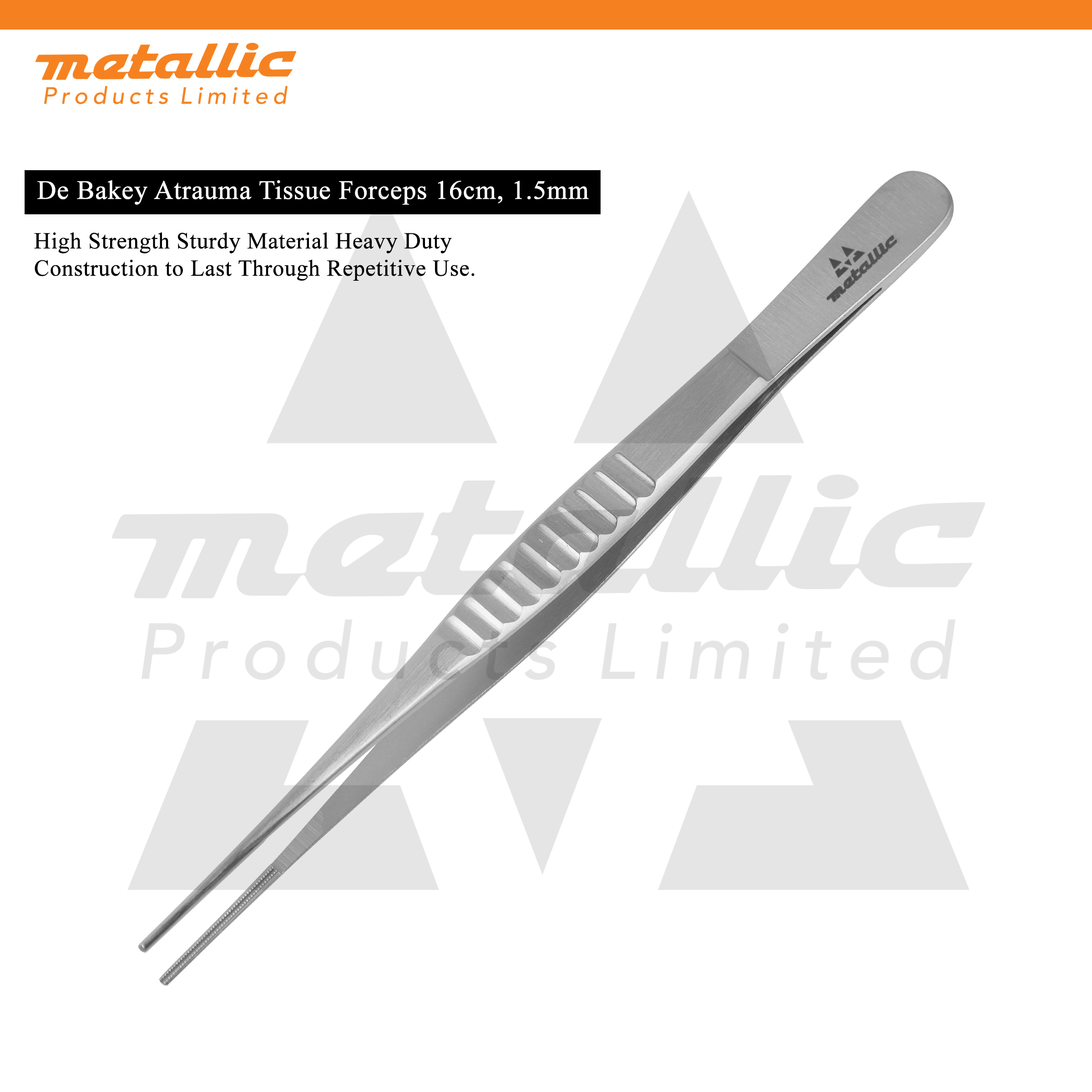 Debakey vascular tissue forceps UK, atraumatic forceps 16cm, vascular tissue forceps stainless steel, surgical forceps for vascular procedures, reusable surgical forceps UK, Debakey atraumatic tissue forceps, fine tip vascular forceps, surgical holding instruments forceps, cardiothoracic tissue forceps, precision surgical forceps UK, non‑traumatic vascular forceps, hospital surgical instruments UK, Debakey forceps 16cm