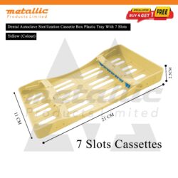 Dental sterilization cassette 7 slots, autoclavable instrument tray 7, dental instrument tray 7, dental cassette tray UK, sterilization tray for dental instruments, autoclave instrument tray 7, dental tray 7 slots, plastic dental cassette, dental sterilization tray UK, reusable dental tray, hospital dental tray, clinic instrument tray, dental instrument organizer, dental autoclave tray