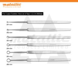 Fox Dermal Curette 14cm – 6 Piece Set