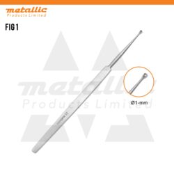 Fox dermal curette 1mm stainless steel