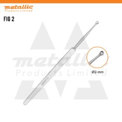 Fox dermal curette 2mm stainless steel