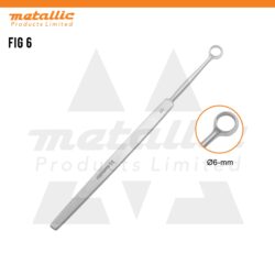Fox dermal curette 6mm stainless steel