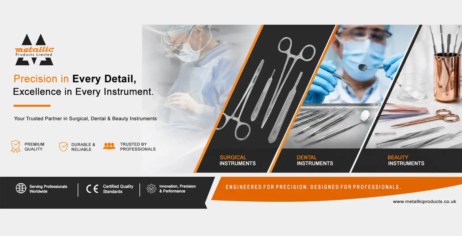 metallic dental surgical and beauty products UK