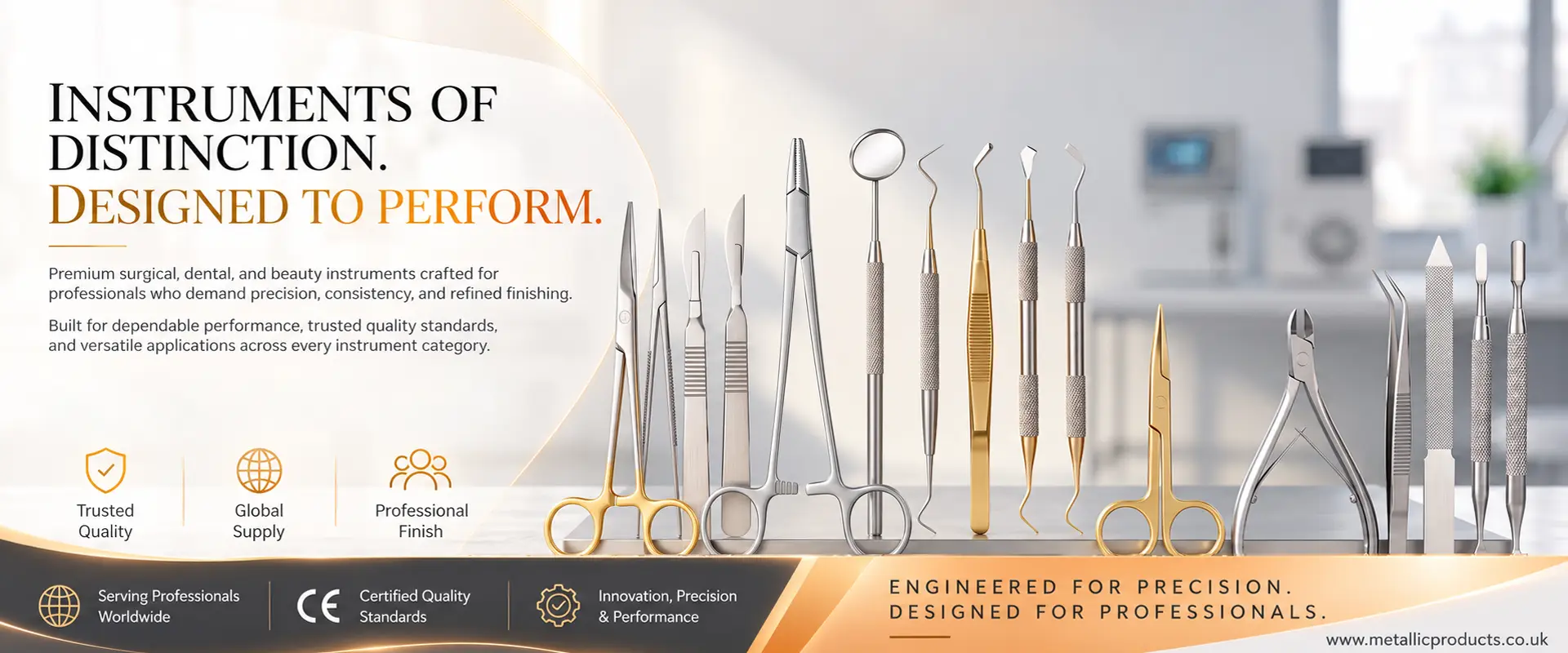 Surgical, dental and beauty instruments by Metallic Products